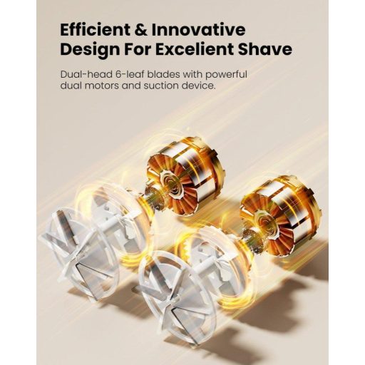 Gaiatop Újratölthető Szöszeltávolító LED Kijelzővel, Dupla Fejű, 6 Pengés, Rózsaszín