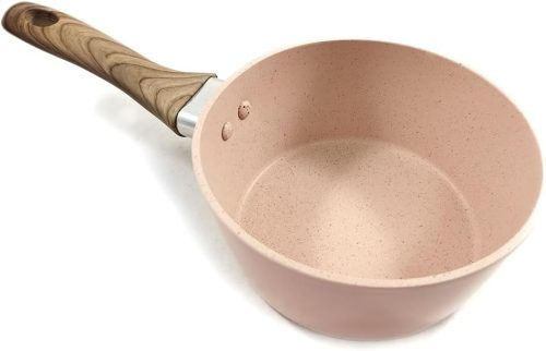 Tigaie Rumplex Mini Portabilă pentru Clătite și Omlete 14cm - Aluminiu Antiaderent, Compatibilă cu Plitele cu Inducție, Roz