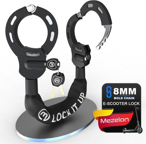 Mezelon 8 mm Încuietoare tip Cătușă pentru Trotinete Electrice | Încuietoare din Oțel Întărit | Lacăt cu Grad Înalt de Siguranță pentru Vehicule Electrice și Motociclete