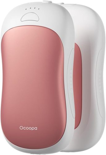 OCOOPA UT3 PRO Elektromos Kézmelegítő Szett, 10000 mAh, 4 Hőfokozat, 58°C, Powerbank Funkcióval, Rózsaszín, Ideális Kempinghez, Vadászathoz