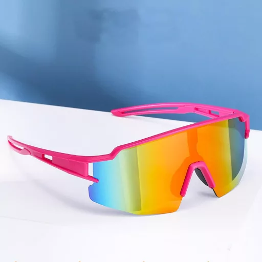 Ochelari de soare sport unisex BECILES - Cu protecție UV, lentilă oglindă, pentru ciclism, alergare, drumeții și alte activități în aer liber