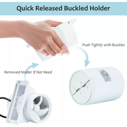 Ventilator de conductă Hose Vary 100mm cu viteză reglabilă + tubulatură + kit de instalare