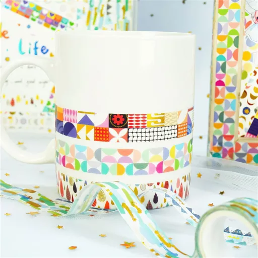 LGEGE Gyermeki Mintás Washi Szalag Készlet - 12 Tekercs, 15mm Széles Japán Dekorációs Ragasztószalag Scrapbookhoz, Bullet Journalhoz, Ajándé