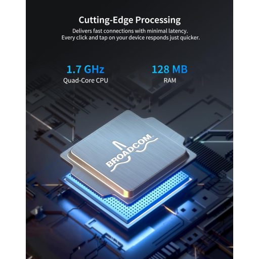 BrosTrend WiFi 6 AX3000 Zosilňovač signálu – Gigabitový LAN port Internetový zosilňovač, 2402 Mbps 5 GHz & 574 Mbps 2,4 GHz DualBand, WPA3, Káblové LAN pripojenie