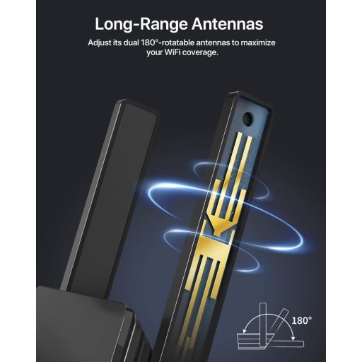 BrosTrend AX3000 WiFi 6 Vezeték Nélküli Access Point 3000 Mbit/s Gigabit Porttal - Fali Csatlakozós WLAN Hozzáférési Pont 45 Eszközhöz