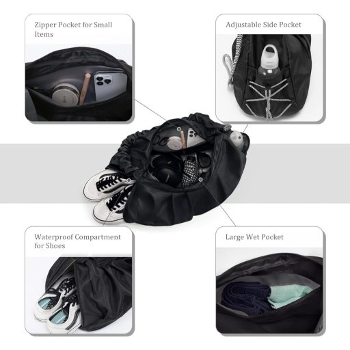 Ružový športový vak pre ženy Zingtto – s priehradkou na topánky a vreckom na vodu