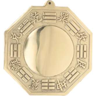   Yardwe Bagua Tükör Domború Feng Shui Amulett 16cm Arany Falitükör