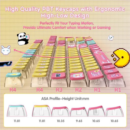 MAMBASNAKE 120 Gombos PBT Pudding Keycap Szett ASA Profil Mechanikus Billentyűzethez