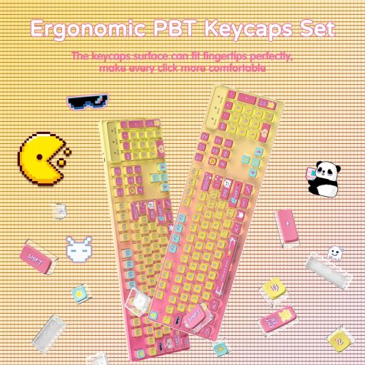 MAMBASNAKE 120 Gombos PBT Pudding Keycap Szett ASA Profil Mechanikus Billentyűzethez