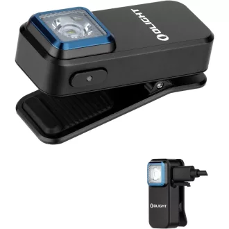   Lanternă LED mini OLIGHT Oclip cu lumină roșie, 300 lumeni, încărcare USB-C - Negru
