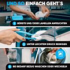 BRUSHYZ Reluxa Tisztító Kefe - Római Rolók Külső-Belső Tisztítására - Ergonomikus Kék Nyéllel, 2 Mosható Párnával, 180g