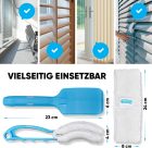 BRUSHYZ Reluxa Tisztító Kefe - Római Rolók Külső-Belső Tisztítására - Ergonomikus Kék Nyéllel, 2 Mosható Párnával, 180g