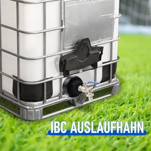 STEEIRO IBC Tartály Csap 3/4 Hüvelyk S100x8 Menetes Adapter Fekete Sárgaréz Kertitömlő Csatlakozó Víztartály Kiegészítő