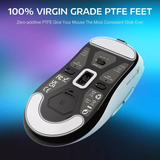 VGN GAMEPOWER x Attack Shark X3 Szuperkönyű Vezeték Nélküli Gamer Egér, 49g, 26000DPI, PixArt PAW3395, Hármas Csatlakozás, 200 Órás Akku, Fe