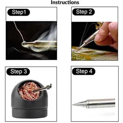 Sada na čistenie hrotov spájkovačky YSDMY so špirálovým drôtom a stojanom