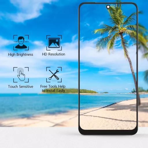 TGHongKy Xiaomi Redmi 10 4G kijelző csere LCD érintőképernyő digitalizáló panel fekete