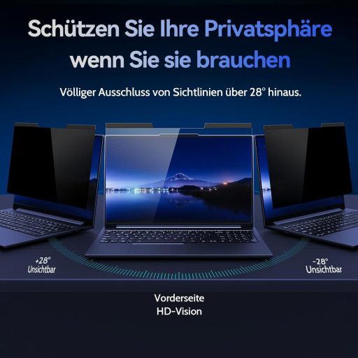 Protescreen 14 Inch Filtru de Confidențialitate Magnetic pentru Laptop 16:10 Filtru Lumină Albastră