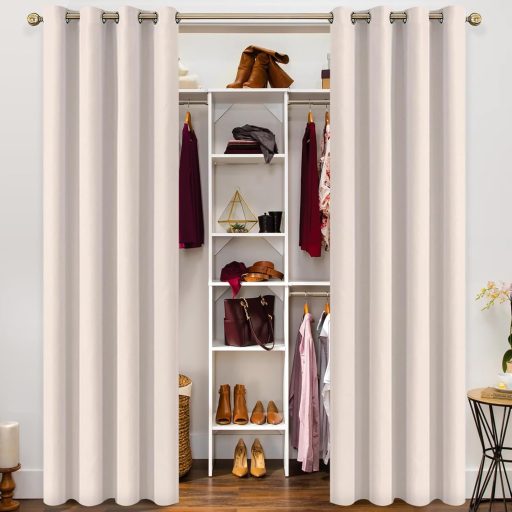 Perdele opace MRTREES bej, termoizolante, cu blocare a luminii, 240x140 cm