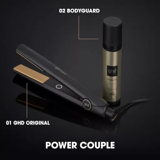 Placă de îndreptat părul ghd Original cu plăci ceramice de 24 mm - Pentru toate tipurile de păr - Negru