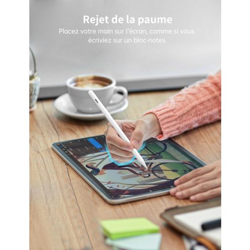 MEKO iPad Stylus Toll Tenyérérzékelővel - Gyorstöltés, Dőlésérzékelés, Kompatibilis iPad Air 3-5, Mini 5-6, Pro 11/12.9 Modellekkel (2018-20