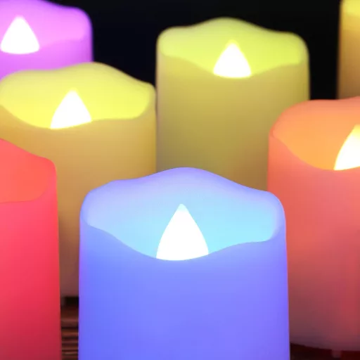 Yunsheng 12 ks RGB LED sviečok s diaľkovým ovládaním, časovačom a USB nabíjačkou
