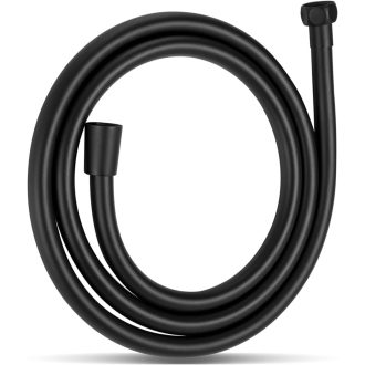   OFFO Zuhanytömlő 1,6m Univerzális Zuhanycsö PVC Anyagból Fürdőszoba Szerelvényekhez Mosógéphez Matt Fekete