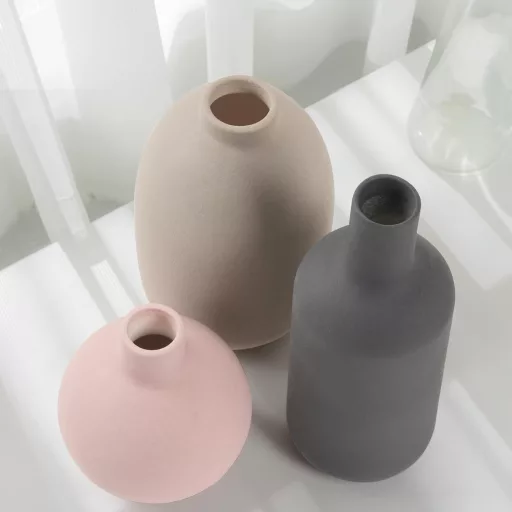 Set de 3 vaze din ceramică Winter Shore - decor modern pentru sufragerie, dining și bucătărie
