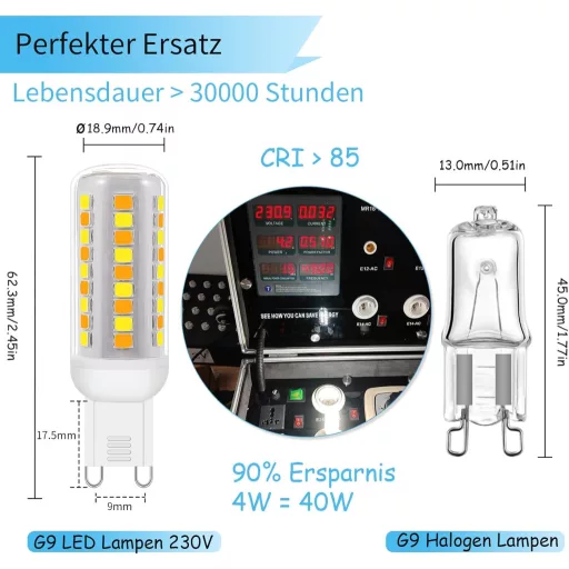 Inteligentná Wi-Fi LED žiarovka I-SHUNFA G9, kompatibilná s Alexa a Google Home, stmievateľná, 2700-6500K