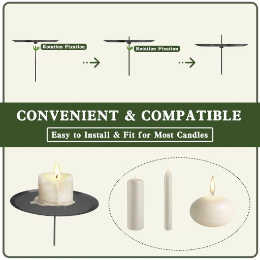 YD 4 darabos arany adventi gyertyatartó szett, 7,5 cm fém gyertyatartó adventi koszorúhoz