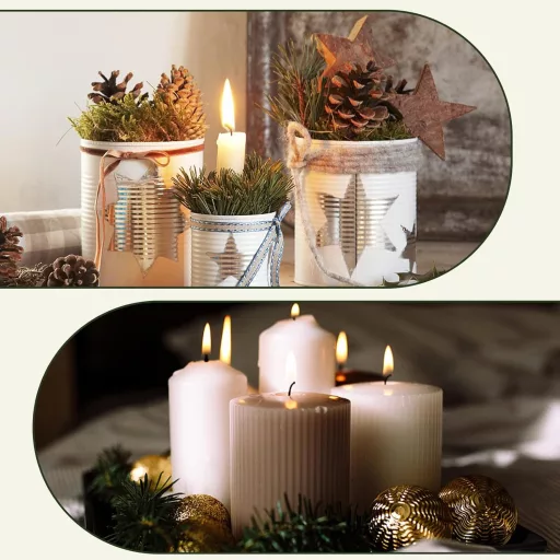 YD 4 kom Adventski Vijenac Svijećnjak, 7,5 cm, Crni Metalni Svijećnjak za Adventski Ukras