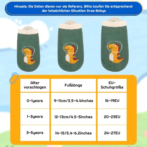 angelikashalala 5 Pár Baba Csúszásmentes Zokni Rajzos Állatmintás Lányoknak Fiúknak