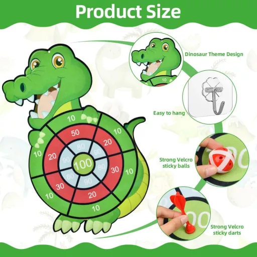 Vicloon Tépőzáras Dartjáték Gyerekeknek, Puha Labdás Dobójáték Beltérre és Kültérre