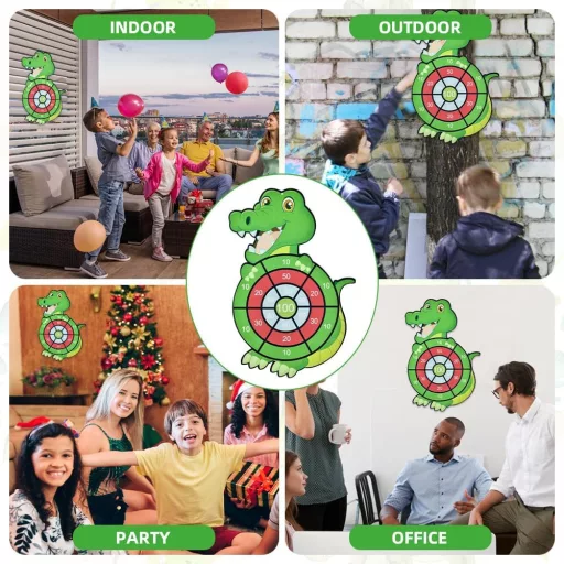 Vicloon Tépőzáras Dartjáték Gyerekeknek, Puha Labdás Dobójáték Beltérre és Kültérre