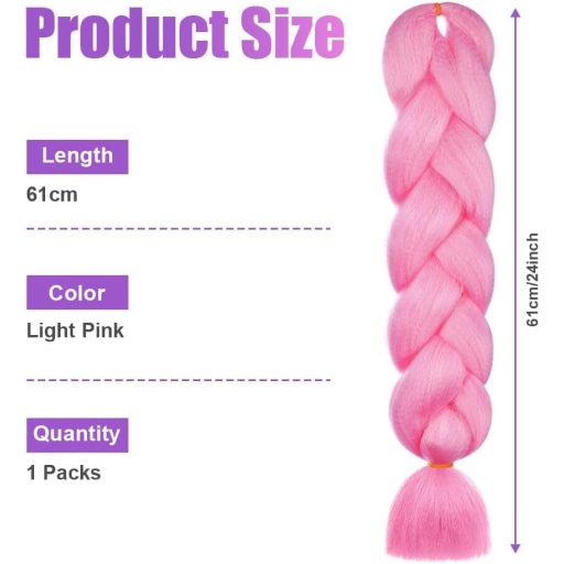 Aomig Syntetické predlžovacie vlasy na zapletanie, 4 farby, 60 cm, Box Braid