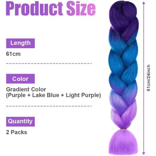 Aomig Szintetikus Fonási Hajhosszabbítás 4 Szín 60cm Box Braid