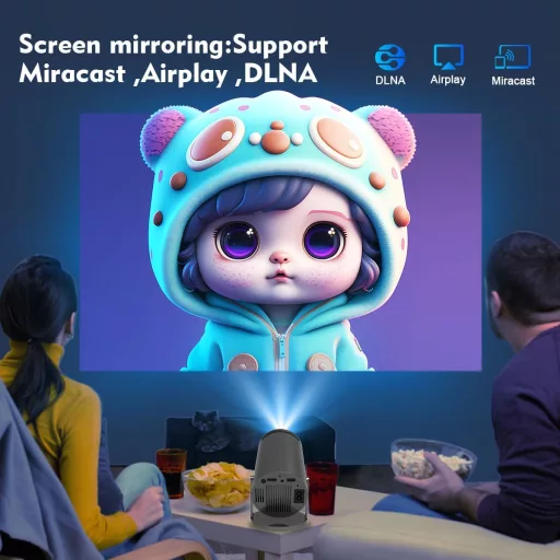 Magcubic 4K WiFi 6 Bluetooth 5.0 Hordozható Projektor Android 11 YouTube Előinstallált 130 Hüvelyk