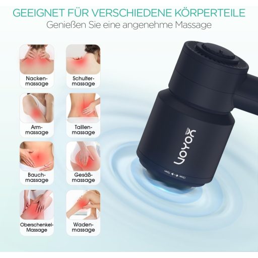 VOYOR-HEALTH CM410 Kézi Elektromos Masszírozó - Vezeték Nélküli Újratölthető Izomfájdalom Enyhítő Nyakra, Vállra, Hasra, Derékra, Combra (Ké