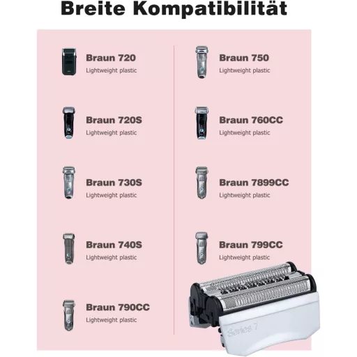Braun Series 7 borotvafej, 2db - Kompatibilis 720s, 730s, 740s, 750, 760cc modellekkel