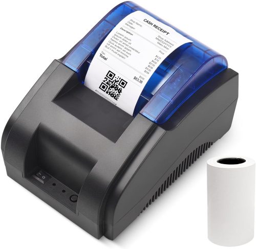Imprimantă de chitanțe termică Bisofice 58 mm, cu conectivitate USB/Bluetooth, compatibilitate Windows/Linux/Android/iOS, suport ESC/POS