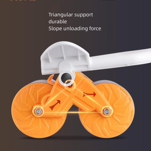 LXWINNER Automatický Odrazový Valček na Brušné Svaly, Dvojkolesový AB Roller Posilňovací Stroj s Podložkou na Kolená, Oranžový Fitness Prístroj pre Domáce Použitie