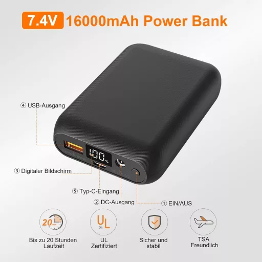 Sevdiea Fűthető Férfi Mellény 9 Zónás 16000mAh Powerbank Camping Túrázás