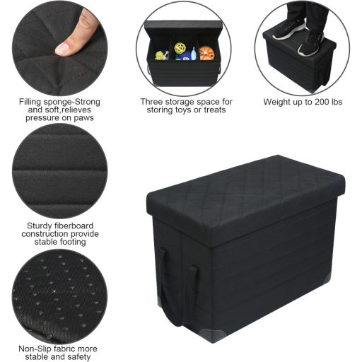 GOYJOY Extensie scaun auto pentru câini cu spațiu de depozitare - Pentru scaunele din față și spate, capacitate de încărcare 90 kg, pentru SUV-uri, off-road și sedan-uri, câini mici, medii și mari