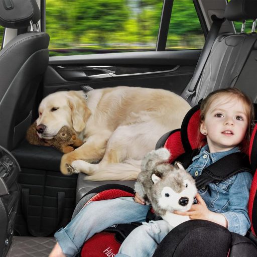 GOYJOY Extensie scaun auto pentru câini cu spațiu de depozitare - Pentru scaunele din față și spate, capacitate de încărcare 90 kg, pentru SUV-uri, off-road și sedan-uri, câini mici, medii și mari