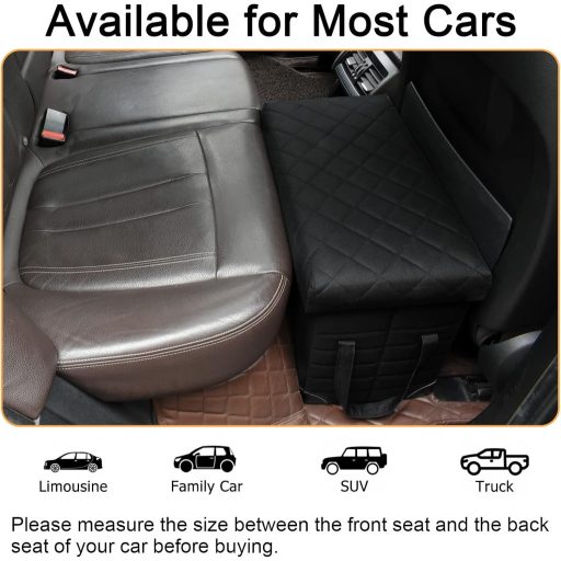 GOYJOY Extensie scaun auto pentru câini cu spațiu de depozitare - Pentru scaunele din față și spate, capacitate de încărcare 90 kg, pentru SUV-uri, off-road și sedan-uri, câini mici, medii și mari