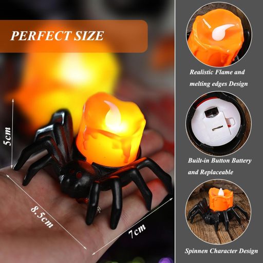 12 db Elemes LED Teamécses - Pislákoló Fényű Dekoráció Beltérre és Kültérre