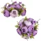 NUPTIO Baloane Artificiale Bujor - 2 bucăți 24 cm Lila, Decorațiuni Florale din Mătase pentru Centre de Masă Nuntă, Decorațiuni Interioare, Evenimente