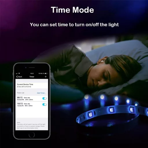 Inteligentný LED pásik ShineBurky s WiFi ovládačom, diaľkovým ovládaním RGB, kompatibilný s Alexa a Google