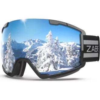   ZABERT Ochelari de schi pentru adulți și copii, peste ochelari, protecție UV, anti-ceață