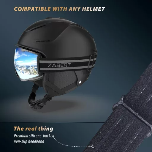 ZABERT Síszemüveg Felnőtteknek és Gyerekeknek Szemüvegeseknek UV Védelem Páramentesítés