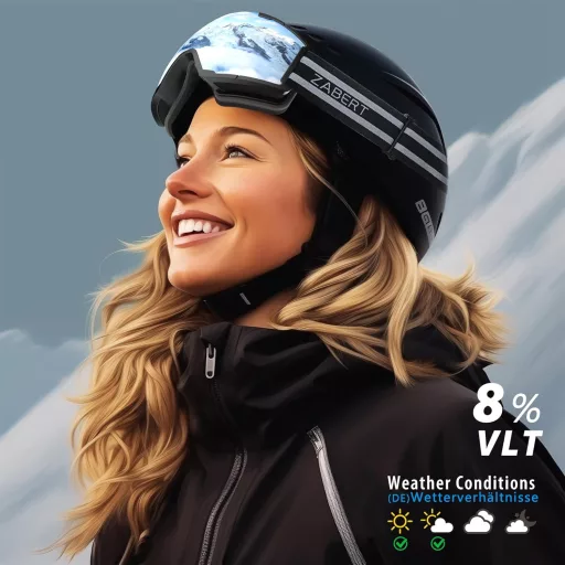 ZABERT Ochelari de schi pentru adulți și copii, peste ochelari, protecție UV, anti-ceață